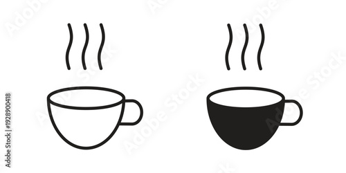 Hot tea icon. set of web icons on white background
