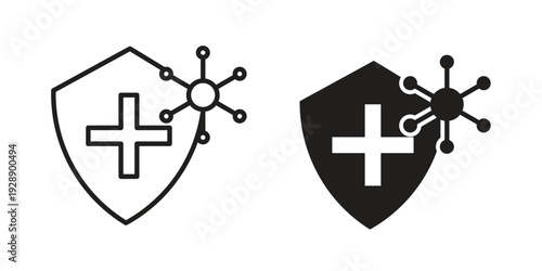 Immunity icon. set of web icons on white background