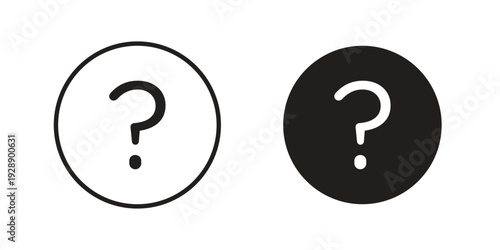 Interrogation icon. set of web icons on white background