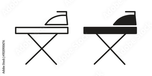 Ironing board icon. set of web icons on white background