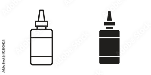 Ketchup icon. set of web icons on white background