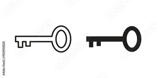 key icon. set of web icons on white background
