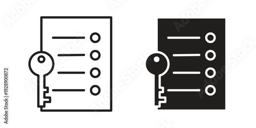 Key takeaway icon. set of web icons on white background