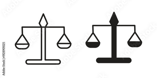 Law icon. set of web icons on white background