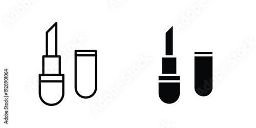 Lip balm icon. set of web icons on white background