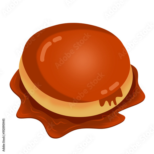 Sweet Quesillo Dessert Illustration