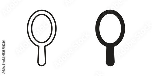 Makeup mirror icon. set of web icons on white background