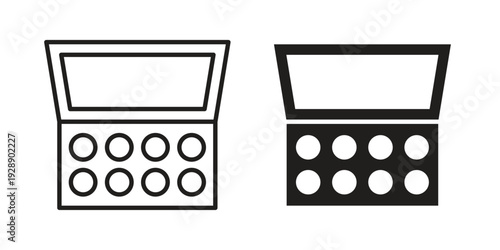 Makeup palette icon. set of web icons on white background