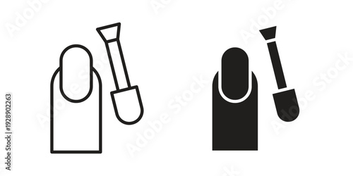 Manicure icon. set of web icons on white background