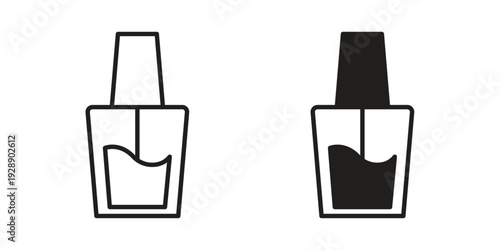 Nail polish icon. set of web icons on white background