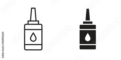 Nasal spray bottle icon. set of web icons on white background