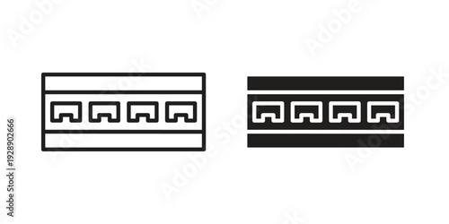 Network switch icon. set of web icons on white background