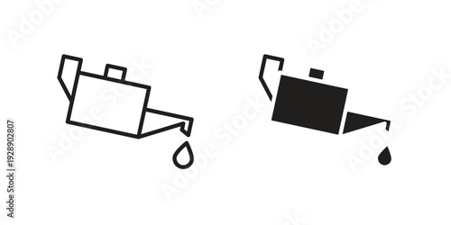 Oil can icon. set of web icons on white background