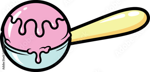Sweet Pink Ice Cream Scoop