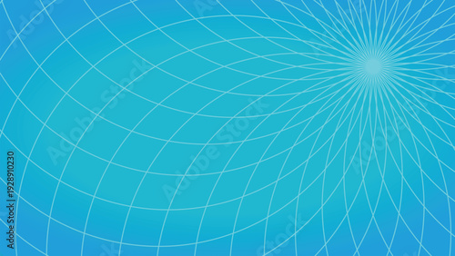 明るい色合いの抽象的な花の放射状イラスト