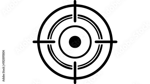 Premium vector of Black target crosshair icon vector isolated on white background