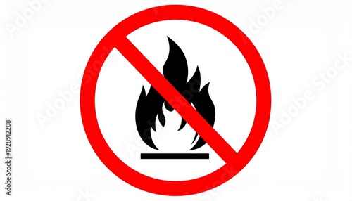 No Flammable Materials: Safety Prohibition Sign