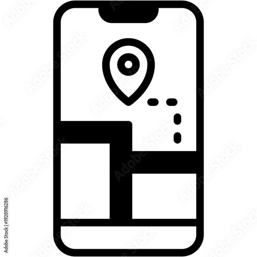 Travel Itinerary Map and Route Marker Vector Icon