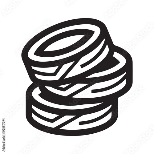 Spare Tire Stack Vector Icon