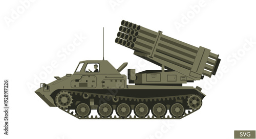 Military Rocket Launcher Vehicle, Artillery, Warfare, Army, Combat, Weapon