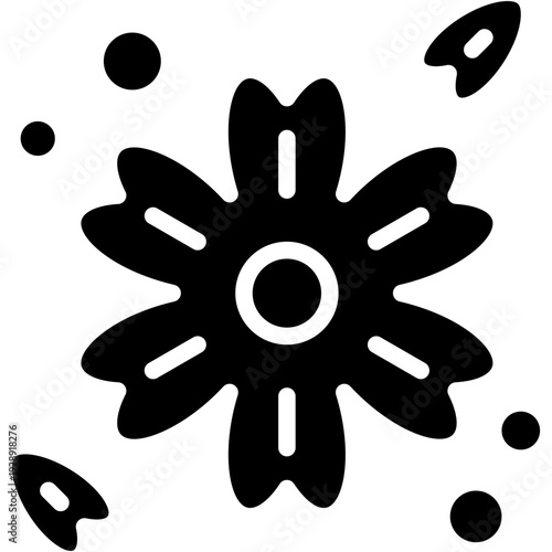 Sakura Cherry Blossom and Spring Bloom Vector Icon