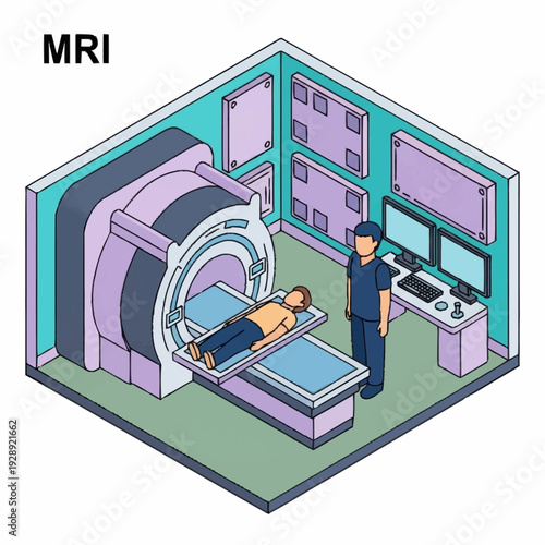 Medical Imaging MRI Scan in Hospital Radiology Department.