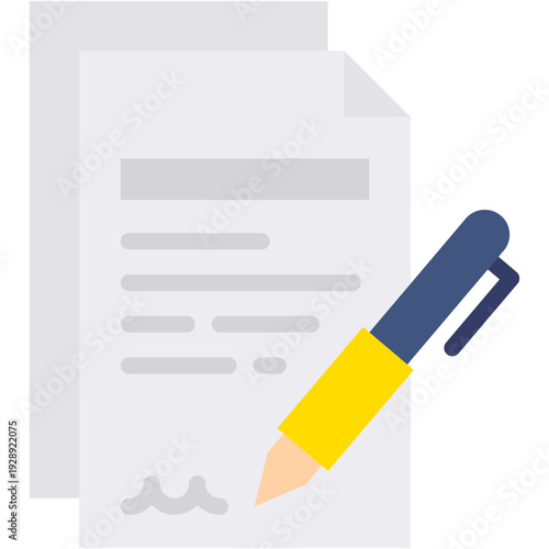Free Download Business Contract Agreement with Signature Vector Icon - GFXLoad