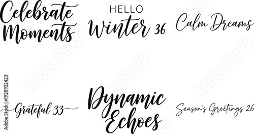Winter Greeting Quotes and Typography