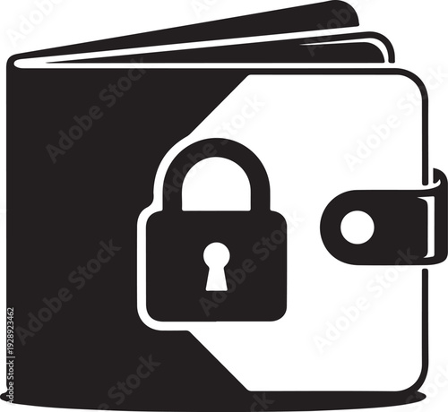 Secure document folder with lock icon on cover indicating confidentiality and protection