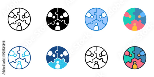 Cross Cultural icons set multiple style collection. Editable stroke 
