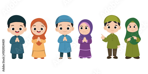 Muslim Children Greeting