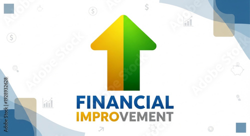 Financial Improvement Arrow Symbolizing Growth and Progress.