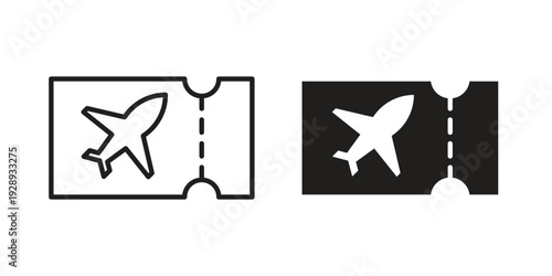 Airline ticket icon. Premium thin line vector illustrator. Vector EPS10