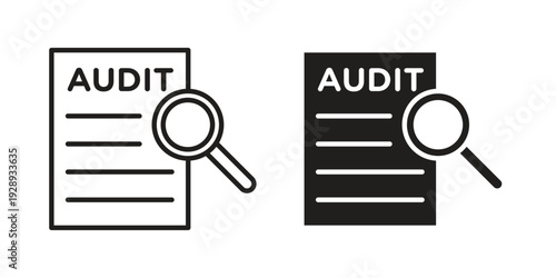 Audit icon. Premium thin line vector illustrator. Vector EPS10