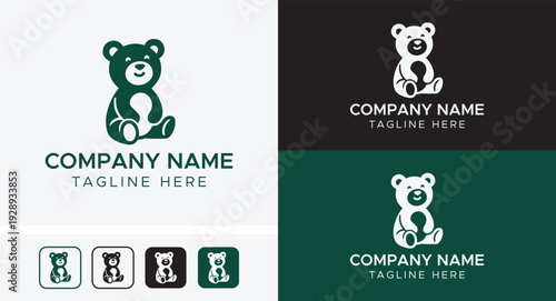 Cute Teddy Bear Mascot Logo for Branding and Children's Products