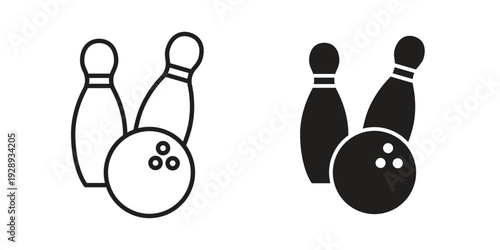 Bowling icon. Premium thin line vector illustrator. Vector EPS10