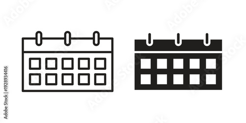 Calendar icon. Premium thin line vector illustrator. Vector EPS10