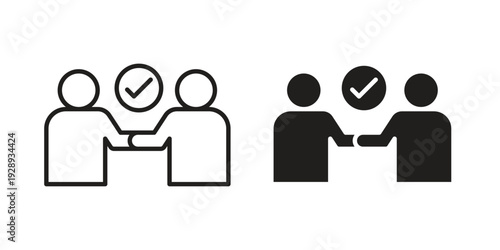 Business deal icon. Premium thin line vector illustrator. Vector EPS10