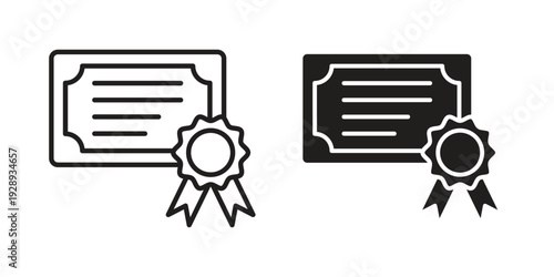 Certificate icon. Premium thin line vector illustrator. Vector EPS10