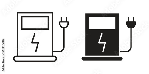 Charging station icon. Premium thin line vector illustrator. Vector EPS10