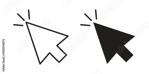 Click icon. Premium thin line vector illustrator. Vector EPS10