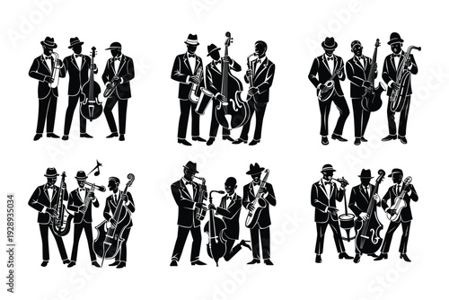 Jazz band trio Svg Bundle 