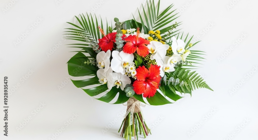 Fototapeta premium Beautiful bouquet of flowers on white background.