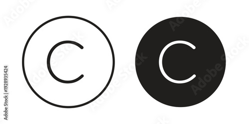 Copyright icon. Premium thin line vector illustrator. Vector EPS10