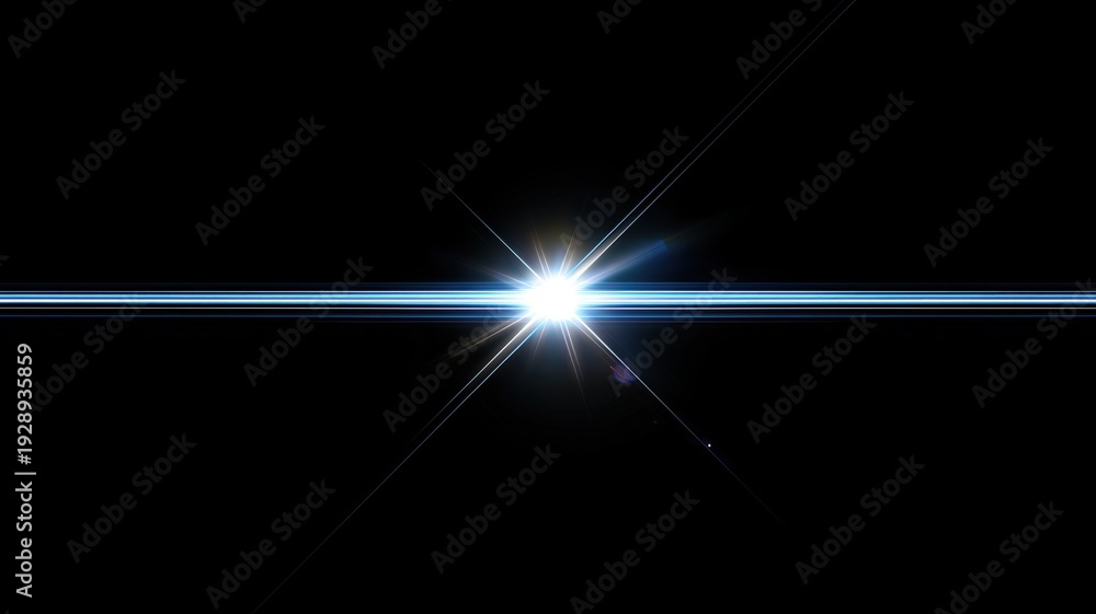 Fototapeta premium 強く輝く光のフレア。未来的なデザインやテクノロジー関連に最適な素材。