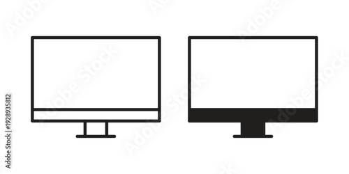 Desktop icon. Premium thin line vector illustrator. Vector EPS10