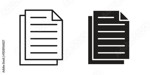 Document icon. Premium thin line vector illustrator. Vector EPS10