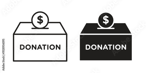 Donations icon. Premium thin line vector illustrator. Vector EPS10