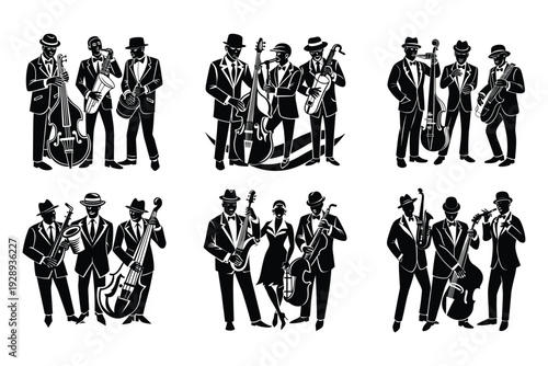Jazz band trio Svg Bundle 