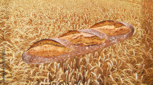 小麦畑とバゲット